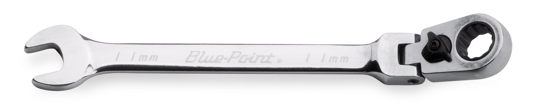 11 mm 12-Point Metric 15° Offset Flex-Head Ratcheting Box/Open-End Wrench (Blue-Point®) | BOERMF11A 11 mm 12-Point Metric 15° Offset Flex-Head Ratcheting Box/Open-End Wrench (Blue-Point®) | BOERMF11A